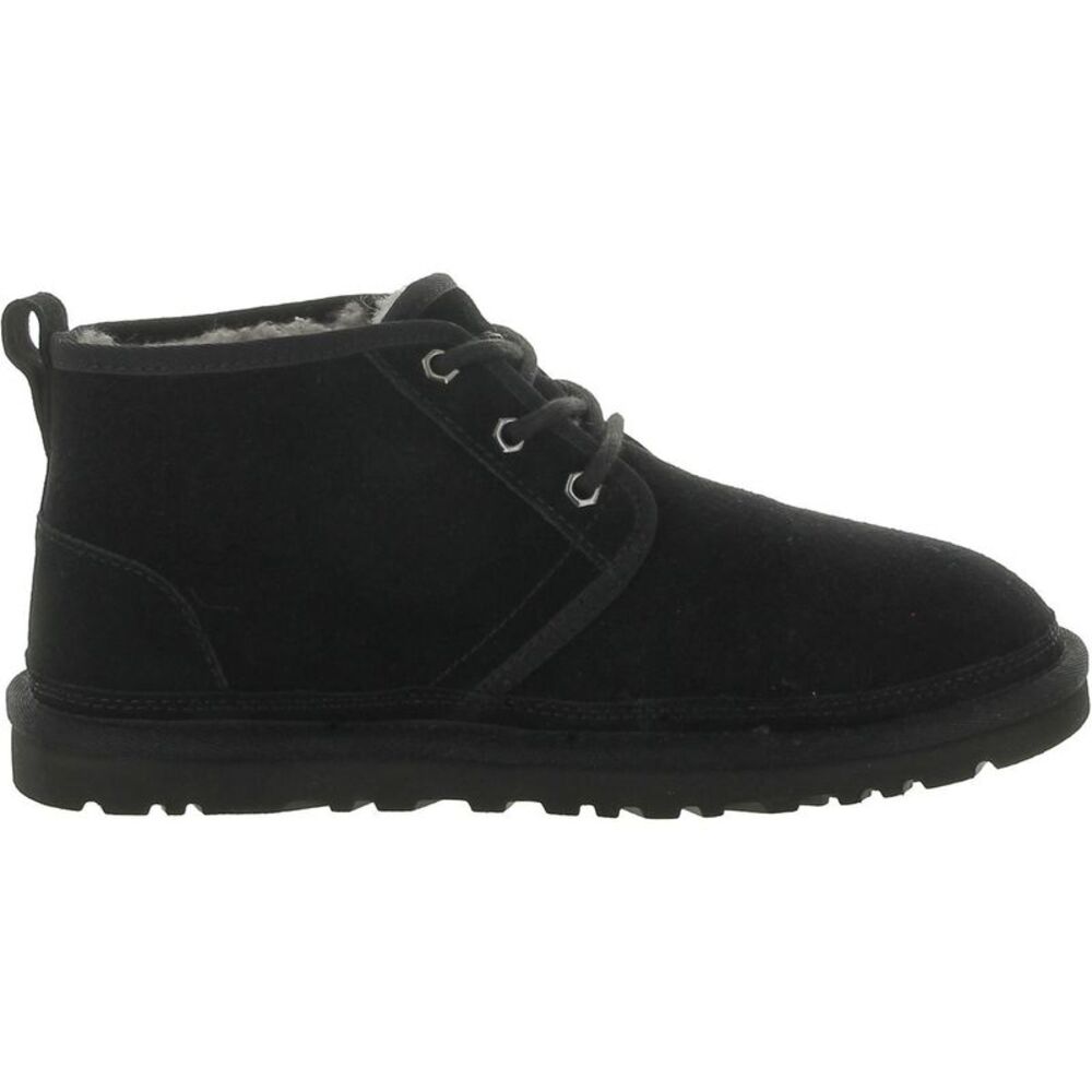 Ugg Mens Neumel Black Leather Casual Lace Up Chukka Boots Used - Picture 4 of 5